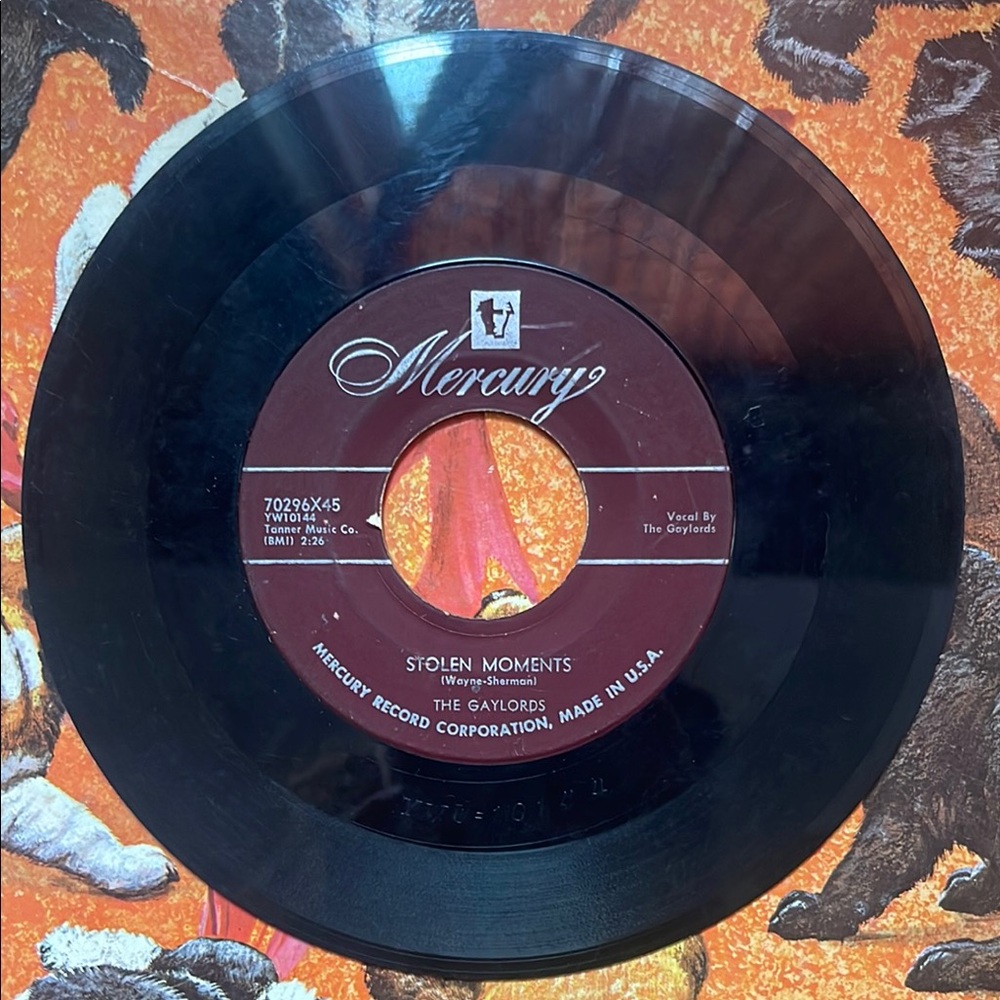 Mercury Vinyl Record The Gaylords 45 rpm